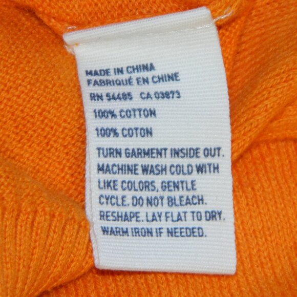 American Eagle Outfitter Men’s Orange Light Knit V-Neck Sweater Size Large - Picture 10 of 10